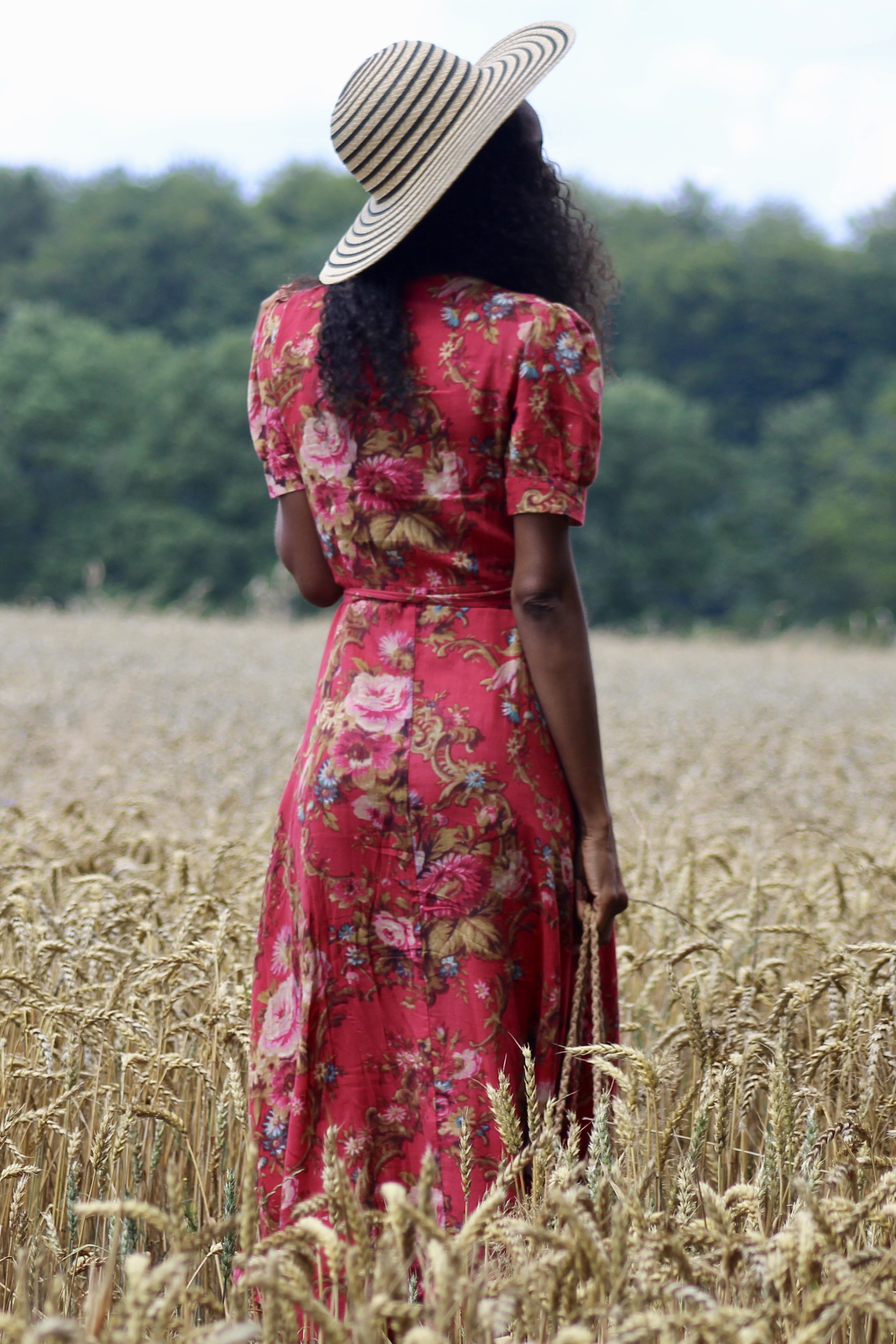 Ralph Lauren red floral wrap dress 